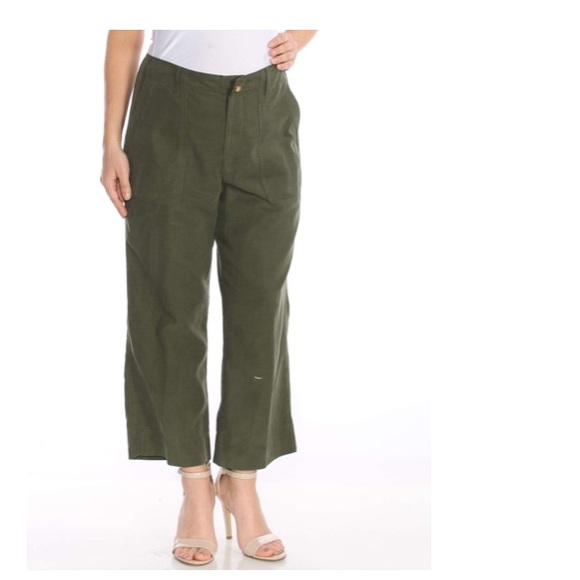high rise green pants